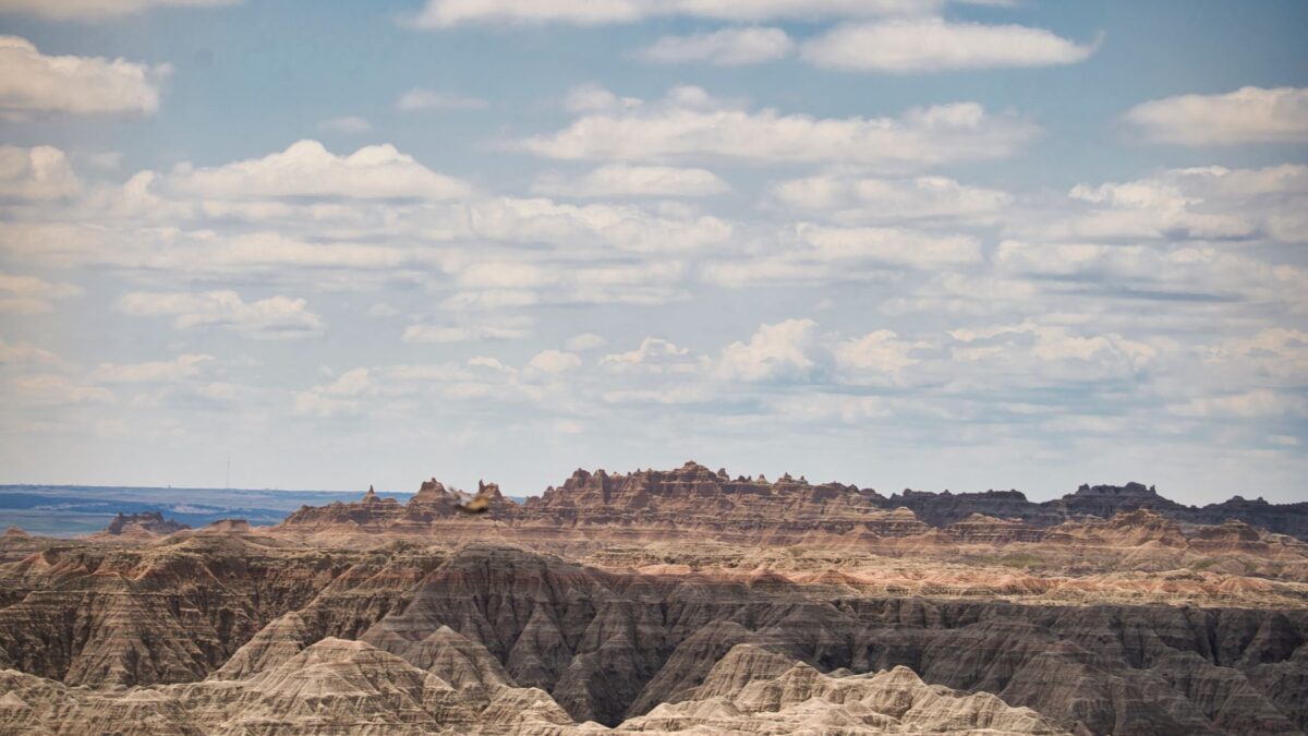 Weite Landschaft eines US-Nationalparks bei klarem Wetter