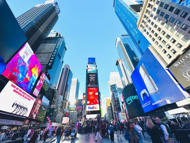 Touristen am Times Square in New York City