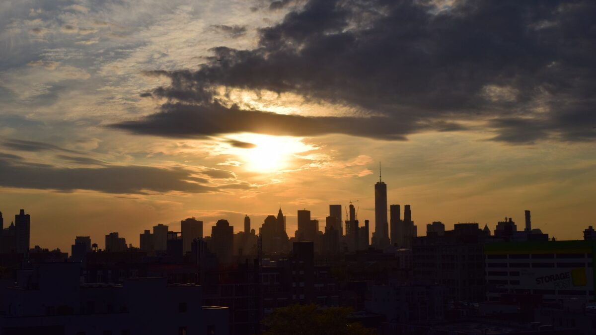 Skyline von Manhattan in New York City bei Tag