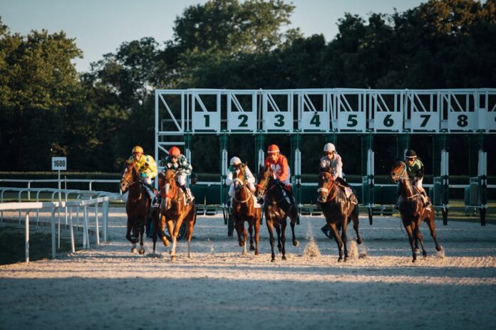 turflon werl - Jockeys and horses burst from the starting gate in a thrilling race in Budapest.